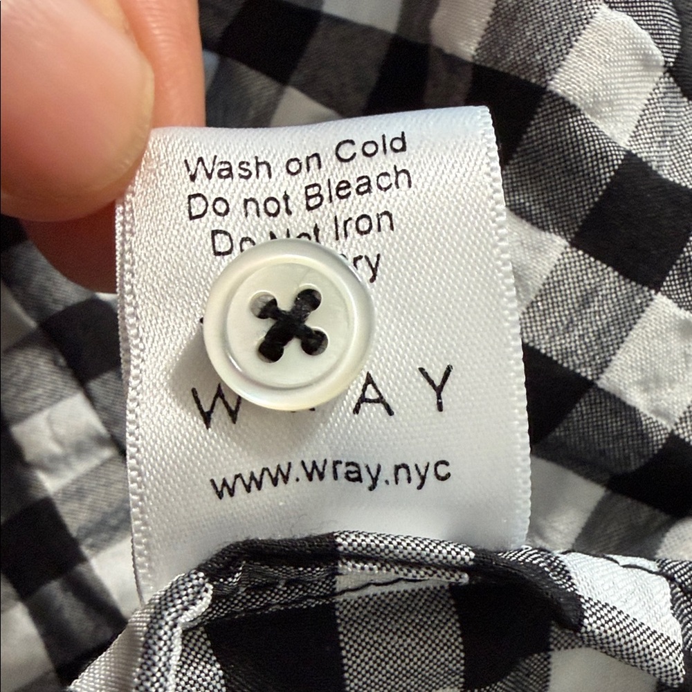 WRAY Gingham Black & White Tiered Midi Dress - Picture 6 of 6
